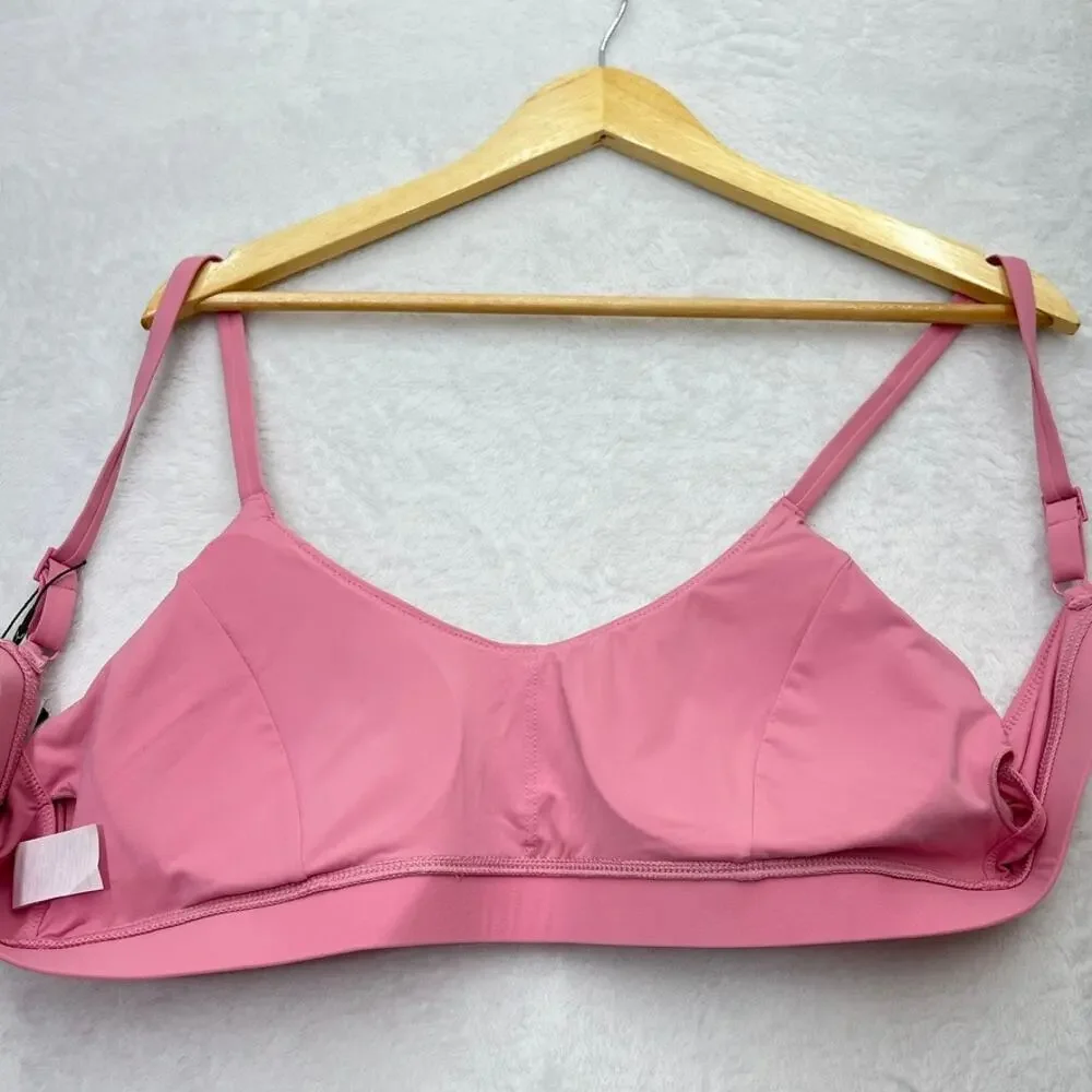 NWT Knix Sunny Scoop Bikini Top Pink Women's‎ XL Swimwear Beach Vacation